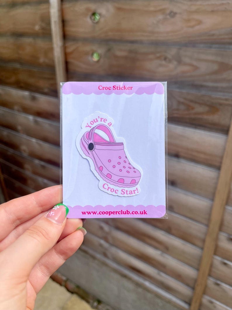 Crocy Sticker Croc Sticker - You’re A Croc Star Sticker - 5 Colours - Matte Vinyl ...
