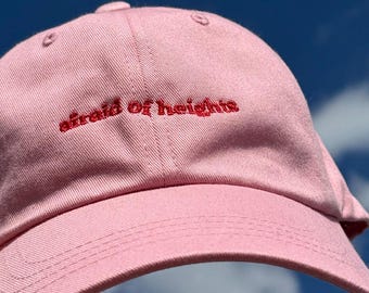 Afraid of Heights Embroidered Hat for Rock Climbers