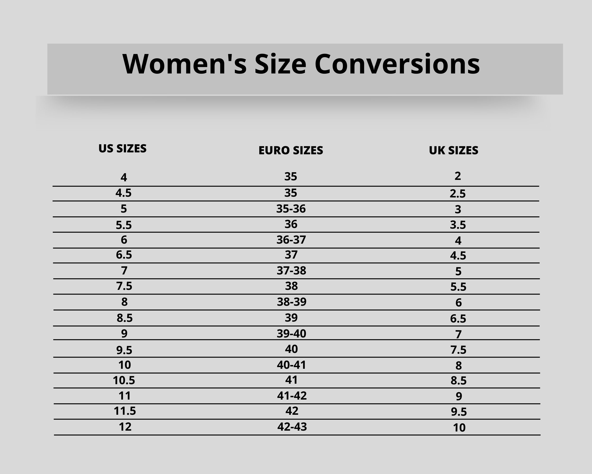 women uk size shoes