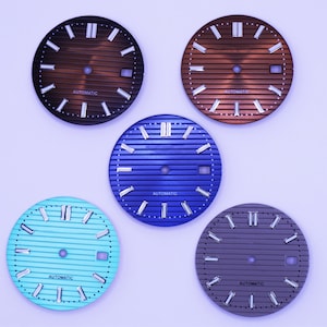 30.5mm S Logo Watch dial, NH35 NH36, Replacement Watch Faces, DIY Watch Parts, watch Accessories, Automatic manual movement watch dial.