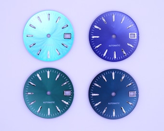 Esfera de reloj con logotipo GS de 28,5 mm, NH35 NH36, esferas de reloj de repuesto, piezas de reloj DIY, accesorios de reloj, esfera de reloj de movimiento manual automático.