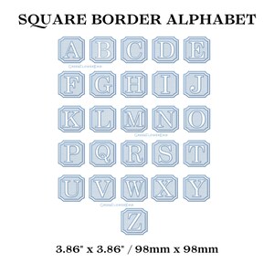 Broderidesignpaket med präglade rutor och klövermönster för handdukar, plyschtyg (4x4-båge) / Maskinbroderi med knockdown-motiv PES bild 2