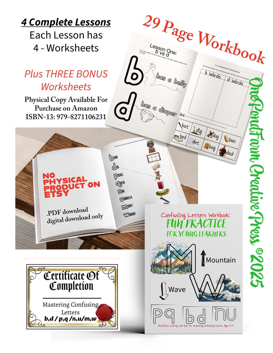 Confusing Letters Colouring Sheet.pdf Ages4-7 Children Learning the Confusing Letters - Workbook for Kids: B ...