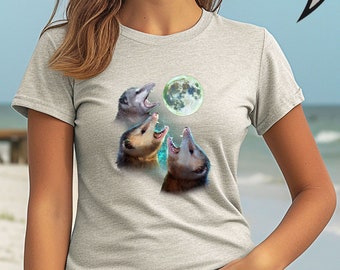 Retro Possums Howling At The Moon Shirt, Retro Possums Tee, Possum Lovers Shirt, Possums Meme Shirt, Cute Animals Possum Lover Tee, Moon Tee
