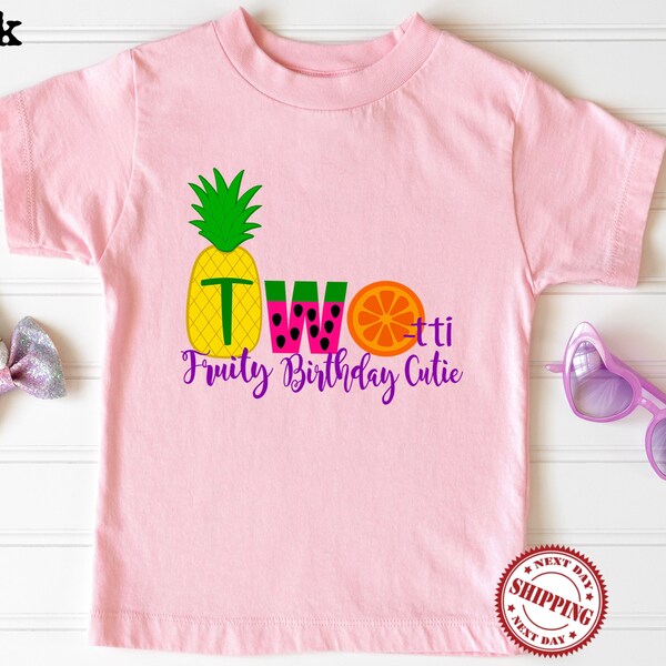 Twotti Frutti Birthday Shirt, Fruit Birthday Shirt, Second Birthday Shirt, 2nd Birthday Shirt, Twotti Frutti Shirt, Girls 2nd Birthday Shirt