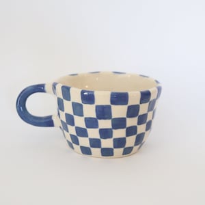 Blue Check Mug