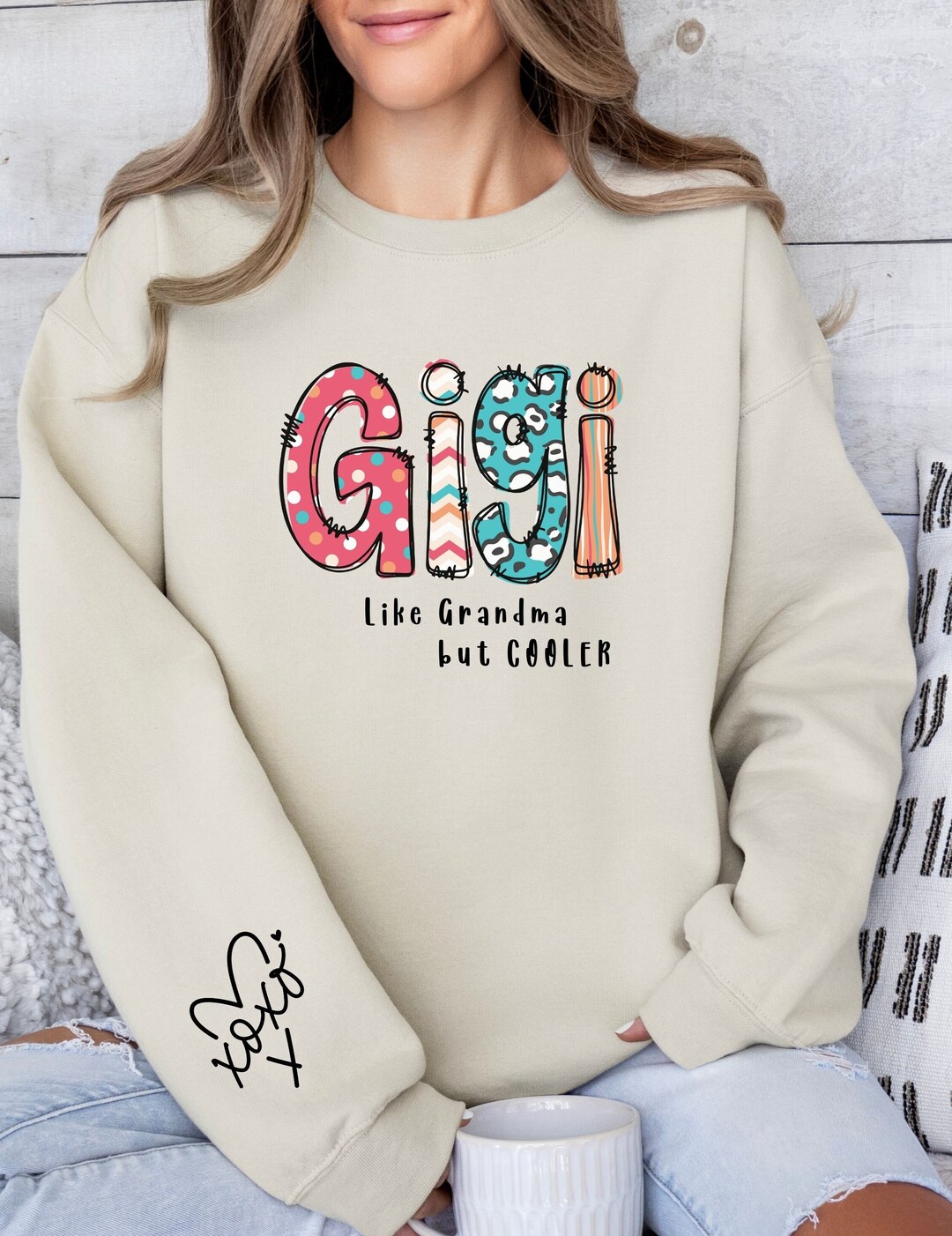 Gigi Sweatshirt in Olive and Lilac