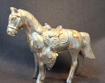 レア！50s〜アメリカアンティーク馬の金属製オブジェテキサス州USA