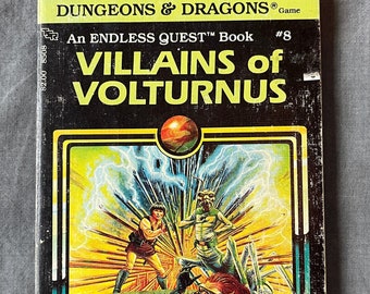 1983 Villains of Volturnus Endless Quest Book - Dungeons and Dragons - Free Shipping