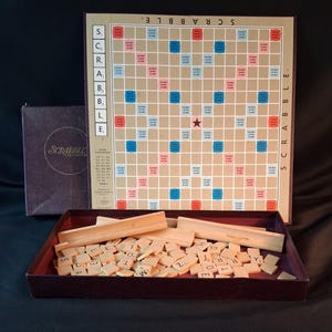 Jogo de tabuleiro Scrabble da Selchow & Righter, 1953