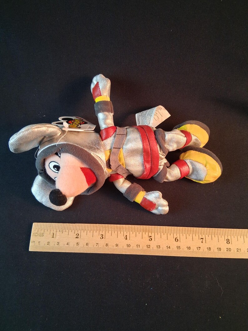 1990s Mickey Mouse Space Suit Plush – 9 Inch – Mouseketoys Beanbag – NOS with Original Tags image 7