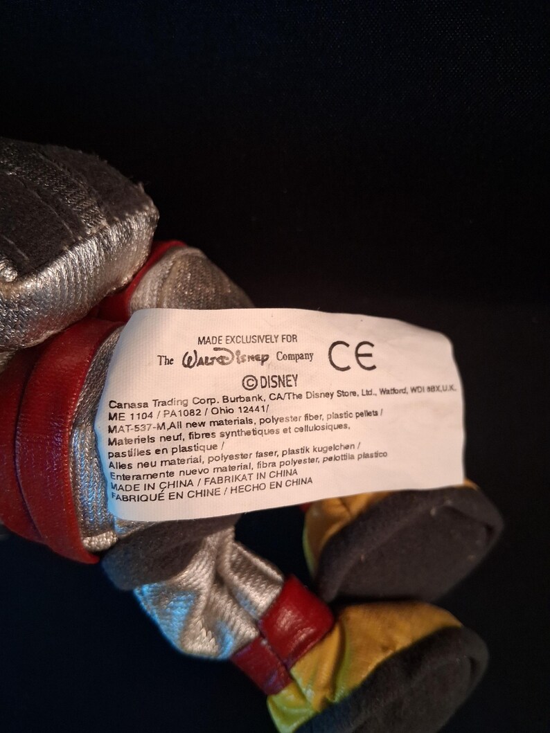 1990s Mickey Mouse Space Suit Plush – 9 Inch – Mouseketoys Beanbag – NOS with Original Tags image 6