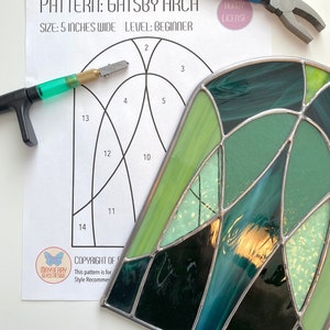 Gatsby Arch Stained Glass Pattern - Digital Download