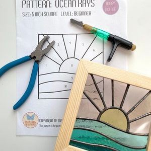 Ocean Waves Stained Glass Pattern - Digital Download