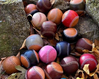 Béisbol de cuero - regalo vintage personalizado hecho a mano - cumpleaños, padrinos de boda, aniversario