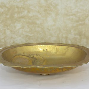 Handcrafted Brass Drop-in Sink, Bathroom Basin Sink, Vanity Oval Basin, Brass Oval Sink