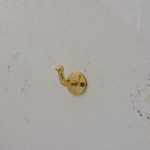Solid Brass Single Hook, Coat Hook, Clothes Hook, Shower Hook, Towel Hanger