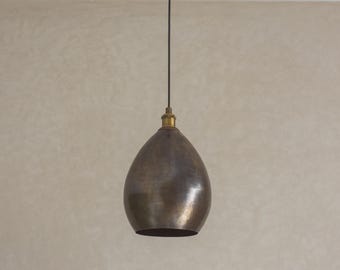 Öl eingeriebener Messingkegel Pendelleuchte, schwarzer Dome Lichtschirm, Kücheninsel Deckenleuchte