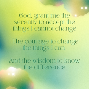 Serenity Prayer Poster