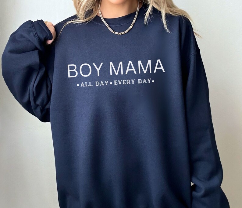 Boy Mama All Day Every Day Sweatshirt, Retro Boy Mom Sweatshirt, Mom