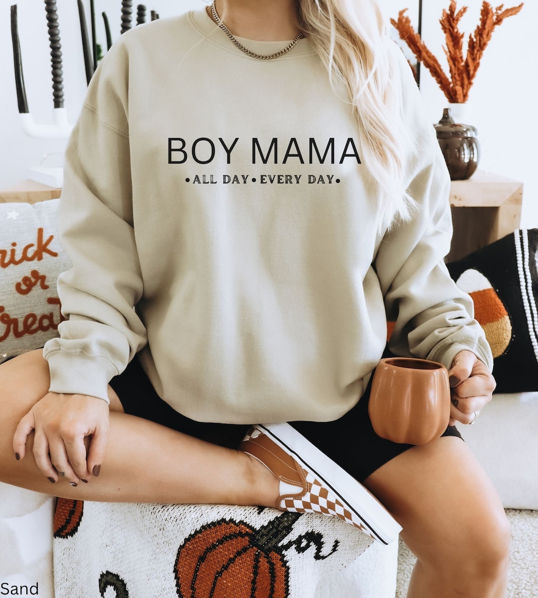 Boy Mama All Day Every Day Sweatshirt, Retro Boy Mom Sweatshirt, Mom