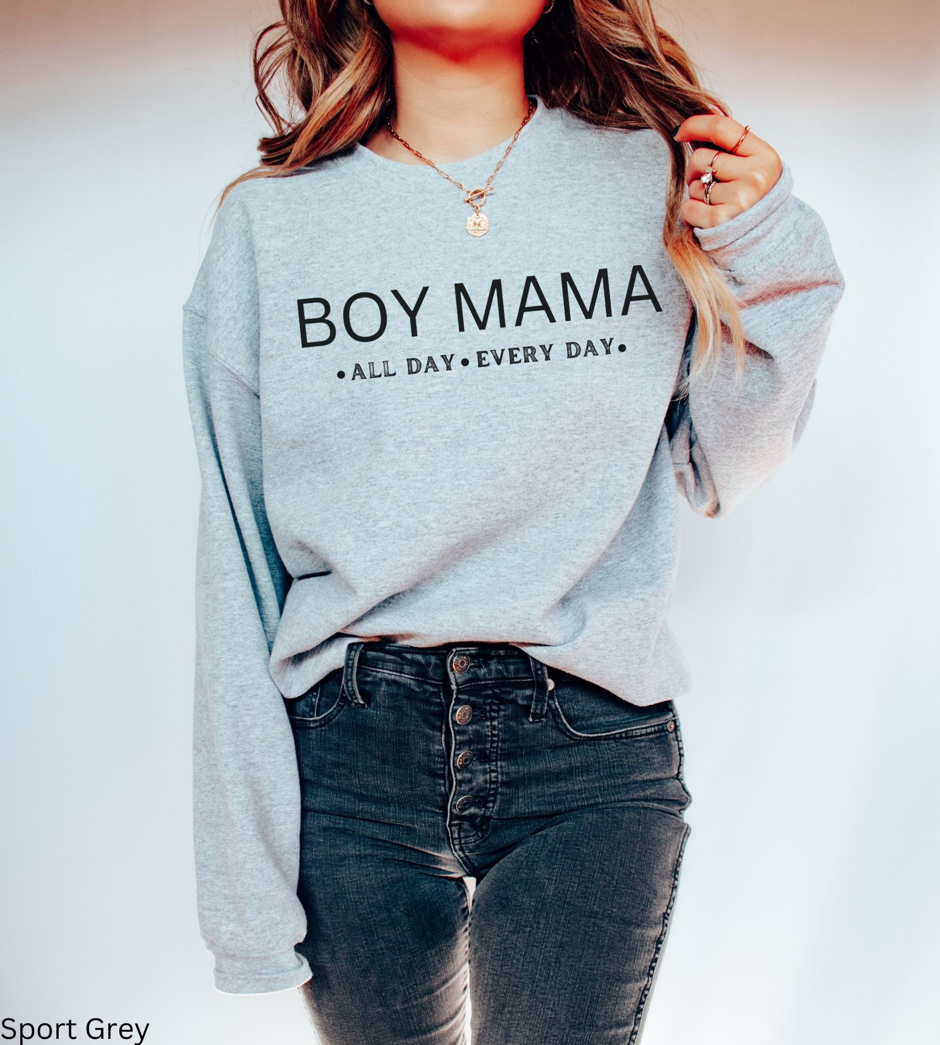 Boy Mama All Day Every Day Sweatshirt, Retro Boy Mom Sweatshirt, Mom