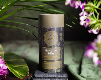 Té Hawaiian Bliss: Mezcla de bambú, piña y manzanilla (sin cafeína)