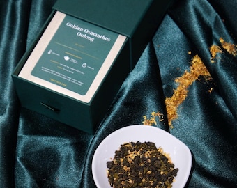 Té oolong de osmanthus dorado: hojas sueltas florales y afrutadas (50 g)