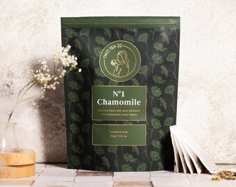 Mezcla de té de manzanilla con rooibos y regaliz suave, sin cafeína, 30 BOLSITAS DE TÉ