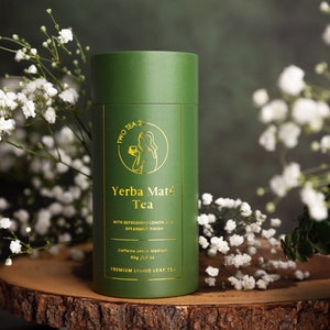 Yerba Maté Loose Leaf Tea • Energizing Herbal Blend with Lemongrass & Spearmint • Clean Caffeine Tea • Gift-Ready • 50g