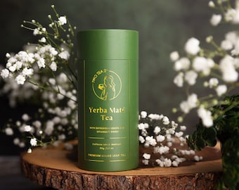 Yerba Maté Tea Blend with refreshing lemon and spearmint ﬁnish, Premium Loose Leaf Tea.