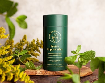 Mezcla de té rooibos de menta: melocotón y especias, sin cafeína