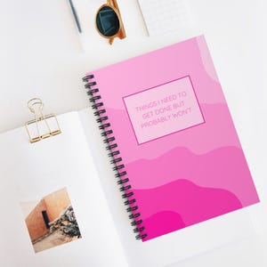 Sarcastic Notebook Pink Journal Gift for Coworker Boss Staff Funny Employee Appreciation Gag Gift Secret Santa Work Bestie Gift For Her