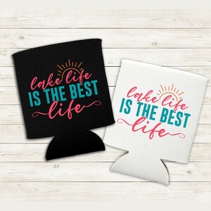 Lake Life Can Cooler Lake Fun Family Summer Vacation Vibes Lake Trip Regular Can Coolie Lake House Gift Family Reunion Girls Trip