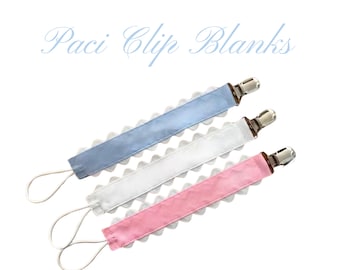 Rick Rack Paci Clip Blanks | Hand Sewn Baby Accessory