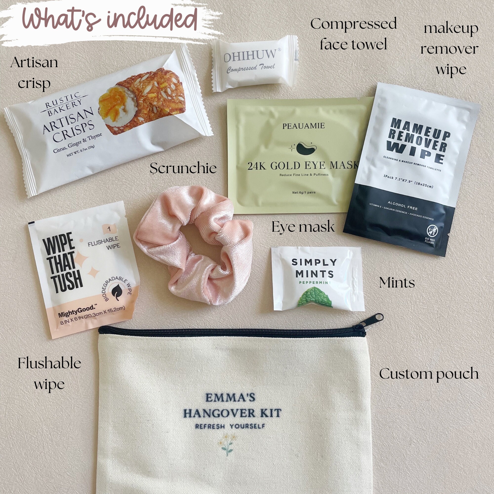 Bachelorette Survival Hangover Kit for Bridal Party Bride Emergency ...