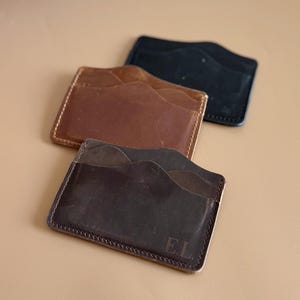 Cartera de cuero fina personalizada para hombre, cartera grabada personalizada, regalo para esposo, regalo para novio, regalo de aniversario para el Día del Padre.