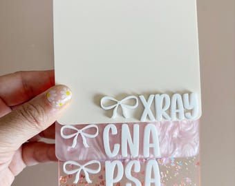 Custom Badge Buddy for Cna Gift for Cute Nurse Badge Buddy Id Holder Nursing Student Survival Accessories for Work Nurse Assistant Badge