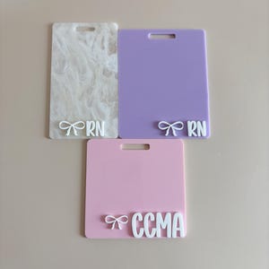 Custom Badge Buddy ID Holder for Vet Tech Badge Registered Nurse ID Holder Cute NICU Nurse Work Badge Healthcare Worker Badge Accessory