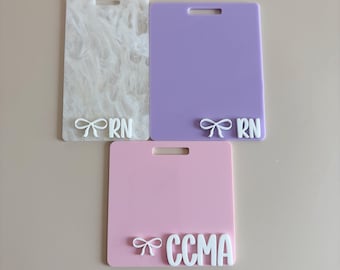 Custom Badge Buddy ID Holder for Vet Tech Badge Registered Nurse ID Holder Cute NICU Nurse Work Badge Healthcare Worker Badge Accessory