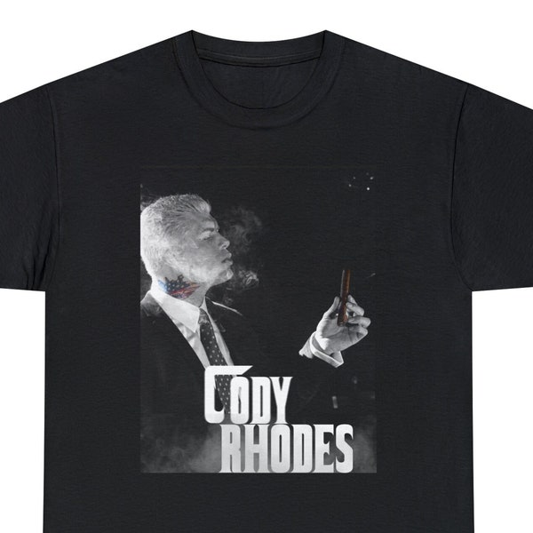 Godfather Cigar Cody Rhodes Graphic Vintage Unisex Cotton T-Shirt