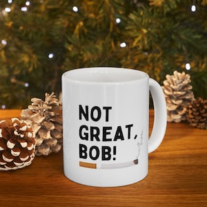 Not Great Bob Mug, Mad Men, Mad Men Quotes, Coworker Gift Ideas, Boss Gift Ideas, Gifts under 20, Pete Campbell, Classic TV, Funny Mugs