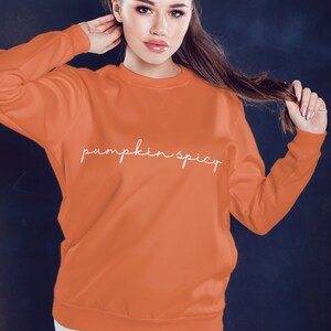 Pumpkin Spicy Sweatshirt, Gildan Unisex Heavy Blend™ Crewneck, Pumpkin Spice Sweatshirt, Cute Fall Sweatshirt, Gifts for Girlfriends