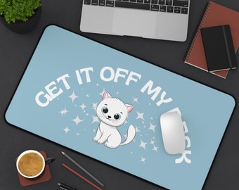 Get It Off My Desk - Desk Mat, Aesthetic desk design, Retro desk mat, cute desk accessories, Swiftie Gifts, Cat lover gift, Swiftie decor