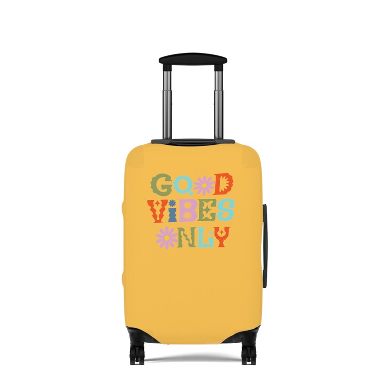 Good Vibes Only Luggage Cover, Spandex Luggage Cover, Multiple Sizes