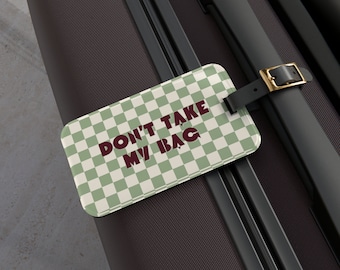Funny Luggage Tag, Travel Essentials, Retro Accessories, Custom Luggage Tags, Colorful Luggage Tags, Travel Lover Gift Ideas