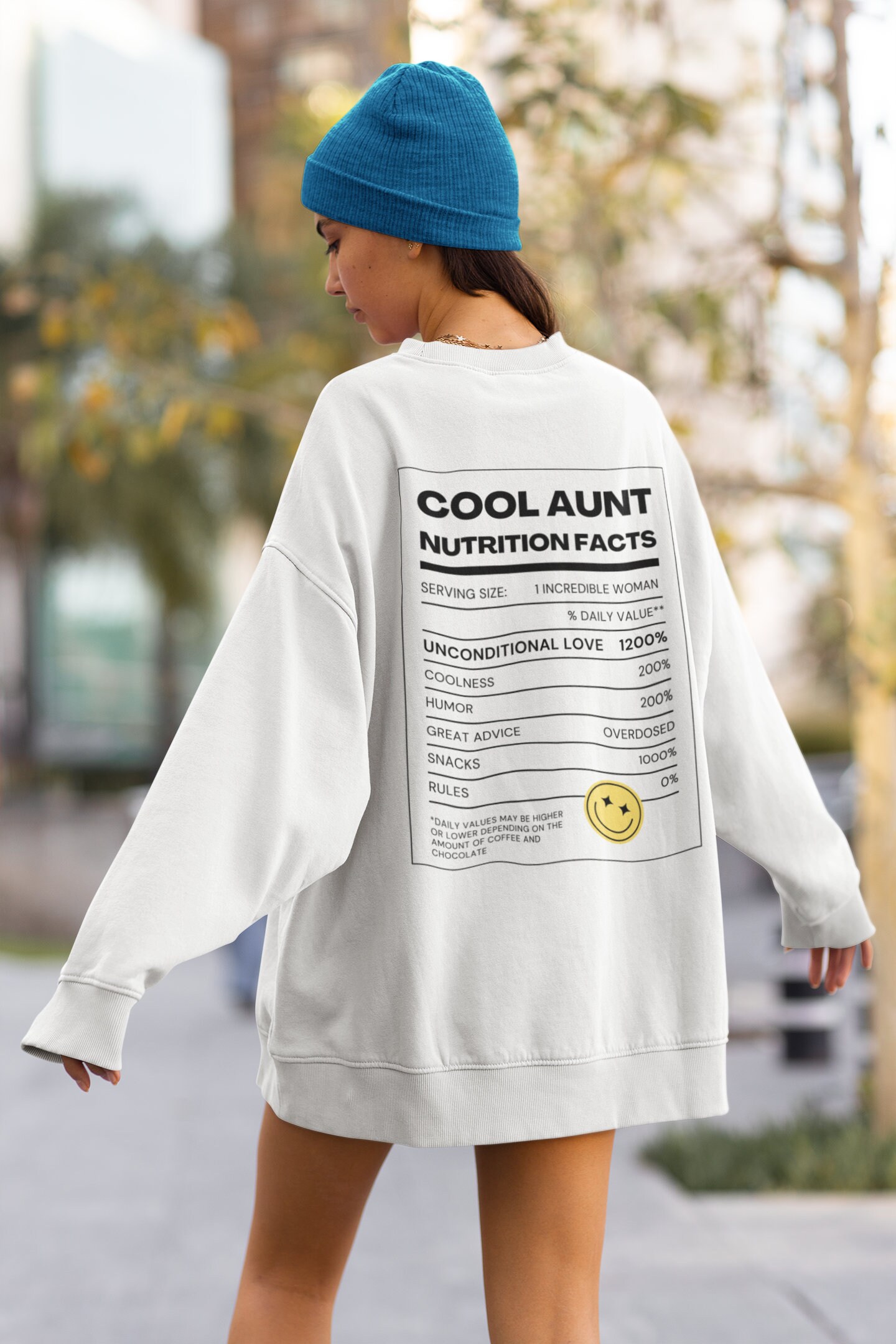 Aunt Nutrition Facts Sweatshirt, Pregnancy Announcement, Aunt 2024, Gift for New Aunts, New Aunt Sweatshirt, Nutrition Fact Design, SIL gift