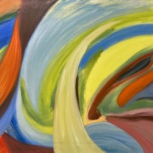 Ritmi spaziali: Chit Chat - Pittura a olio astratta Download digitale