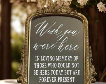 Bronze In Loving Memory Wedding Mirror: Remembrance Table Decor