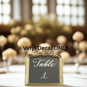 Custom Table Number Vinyl Decals: DIY Wedding Decor